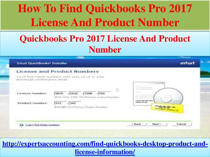 where is quickbooks license and product number stored